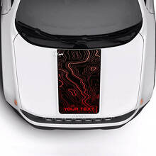 Sport Topographische Karten Motorhaubenstreifen Vinyl Aufkleber 2 Farben für Jeep Renegade Trailhawk 2