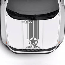 Jeep Renegade Trailhawk Sport Hood Military Star Stripe Trim Vinyl Aufkleber Aufkleber
 3