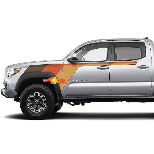 Retro-Stil Streifen Frontkotflügel Vinyl-Aufkleber für Toyota Tacoma