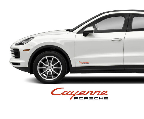 2x Porsche Cayenne Logo Türaufkleber
