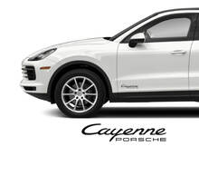 2x Porsche Cayenne Logo Türaufkleber
 3