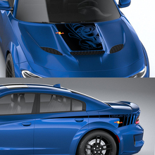 Super Bee Drag Haube und Seitliche Streifen Vinylaufkleber-Set für Dodge Charger_2