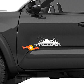 2 Toyota Tacoma Seitentüren T-Rex Volcano Outdoor-Aufkleber, passend für TRD Pro Sport SR5 Vinyl-Aufkleber
