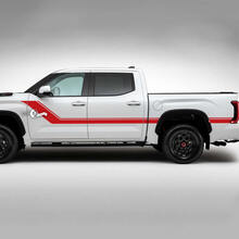 Paar Toyota Tundra TRD Retro Vintage Doors Bed Stripe Kit Vinyl Aufkleber Aufkleber
 3