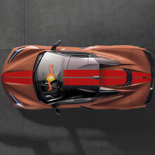 Duales Rennstreifen-Topside-Vinyl-Aufkleber-Kit für Chevrolet Corvette C8_2