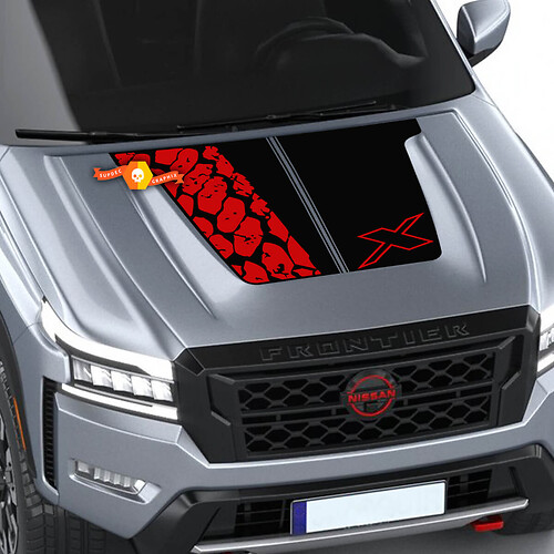 Motorhaube NISSAN Frontier Reifen Track X Logo Vinyl Aufkleber Aufkleber 4x4 Grafiken Nismo 2 Farben
