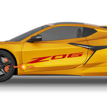 Paar Chevrolet Corvette Racing Seitentüren Z06 Logo Vinyl Aufkleber Aufkleber
 2