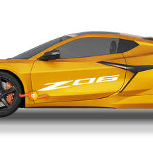 Z06 SeitenTür Logo Vinyl Aufkleber Paar für Chevrolet Corvette_3