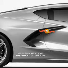 Paar Chevrolet Corvette C8 Racing Vinyl-Aufkleber für die hintere Seitenverkleidung Z06
 2