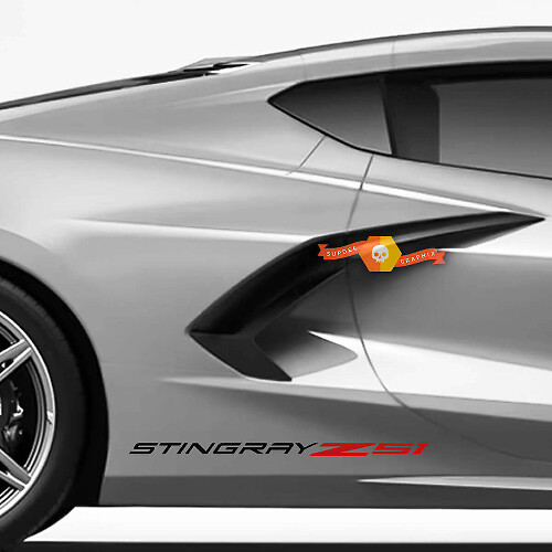 Stingray Z51 Rocker Panel Vinyl-Aufkleber Paar für Chevrolet Corvette C8