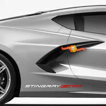 Stingray Z51 Rocker Panel Vinyl-Aufkleber Paar für Chevrolet Corvette C8_2