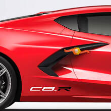 Paar Chevrolet Corvette Z51 C8.R Edition Racing Vinyl-Aufkleber für den hinteren Kotflügel, 2 Farben
 2