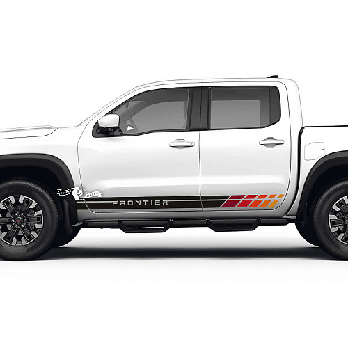2 Nissan Aufkleber Rocker Panel Old School Retro Vintage Nissan Frontier Streifen Aufkleber Side Stripe Kit für Nissan Vinyl Aufkleber
