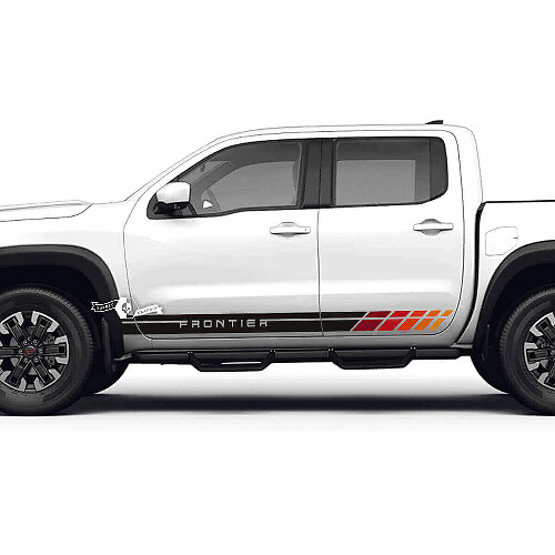 Vintage-Stil Seitenstreifen Vinyl-Aufkleber-Set für Nissan Frontier