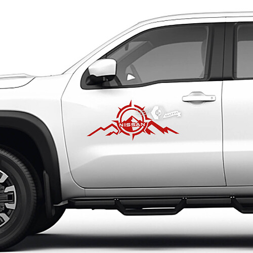 Compass Mountain Seitlicher Vinyl-Aufklebersatz für Nissan Frontier