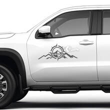 Compass Mountain Seitlicher Vinyl-Aufklebersatz für Nissan Frontier_3