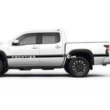 2 Nissan-Aufkleber Rocker Panel Bed Rear Fender Logo Line Trim Side Vintage Nissan Frontier Stripe Vinyl Sticker Kit
 2