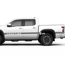 2 Nissan-Aufkleber Rocker Panel Bed Rear Fender Logo Line Trim Side Vintage Nissan Frontier Stripe Vinyl Sticker Kit
 3