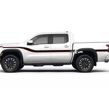 Zwillingsgeschwungene Seitenstreifen Vinyl-Aufkleber-Set für Nissan Frontier_3