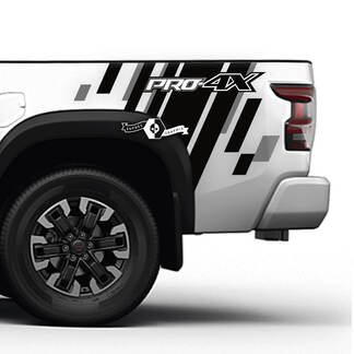 2X Nissan Frontier Pro-4X Bed Grunge Splash Truck Auto Vinyl beidseitig Camouflage Camo Aufkleber Aufkleber Grafiken
