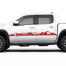 2 Nissan Aufkleber Türen Hills Mountains Pro-4x Nissan Frontier Streifen Vinyl Aufkleber 3 Farben
 2