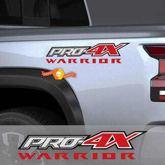 2X Nissan Frontier Pro-4X Warrior Pickup Truck Car Vinyl Both Side Sticker Decals Graphics
