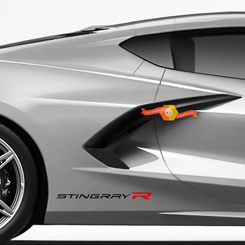 Stingray R Schriftzug Racing Hinterer Kotflügel Seiten Vinyl Aufkleber 2 Für Chevrolet Corvette C8