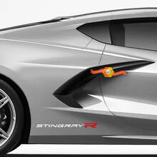 Stingray R Schriftzug Racing Hinterer Kotflügel Seiten Vinyl Aufkleber 2 Für Chevrolet Corvette C8 2