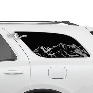 Paar Dodge Durango Seitentüren Heckfenster Berge Aufkleber Vinyl Aufkleber
