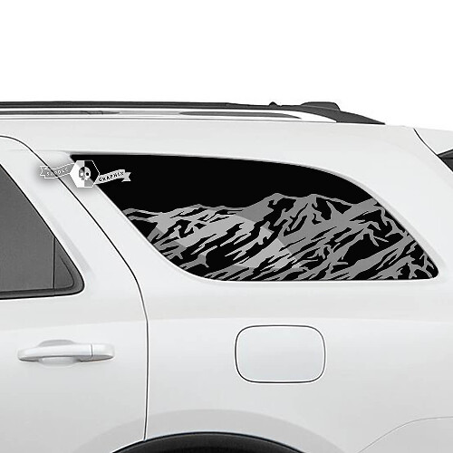 Paar Dodge Durango Side Rear Window Mountains Aufkleber Vinyl-Aufkleber
