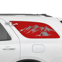 Paar Dodge Durango Side Rear Window Mountains Hut Aufkleber Vinyl-Aufkleber
 2