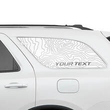 Topografische Karte Heckseitenscheibe Vinylaufkleber Paar für Dodge Durango_2