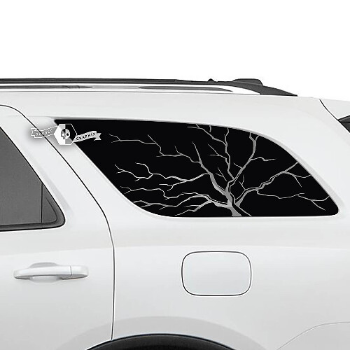 2x Dodge Durango Side Rear Window Tree Outline Aufkleber Vinyl Aufkleber
