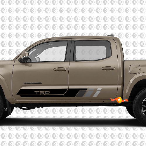2 TRD Tacoma Seitentüren Streifen Rocker Panel Vinyl Aufkleber Aufkleber Kit für Toyota Tacoma
