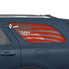 2x Dodge Durango Side Rear Window USA Flag Destroyed Aufkleber Vinyl Aufkleber
 3