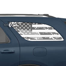 Paar Dodge Durango Side Rear Window USA Flag Destroyed Wrap Aufkleber Vinyl Aufkleber
 3