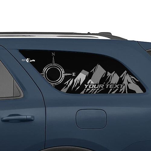 Mountains Style hintere Seitenscheiben-Vinylaufkleber-Set für Dodge Durango
