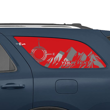 Mountains Style hintere Seitenscheiben-Vinylaufkleber-Set für Dodge Durango_3