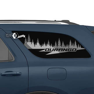 Paar Dodge Durango Seiten-Heckfenster-Wald-Logo-Aufkleber aus Vinyl

