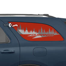 Paar Dodge Durango Seiten-Heckfenster-Wald-Logo-Aufkleber aus Vinyl
 2