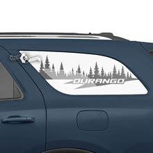 Paar Dodge Durango Seiten-Heckfenster-Wald-Logo-Aufkleber aus Vinyl
 3