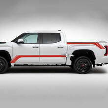 Paar Toyota Tundra Vintage Retro Rocker Panel Bed Side Rear Fender Stripes Vinyl Aufkleber Aufkleber
 2