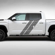 Topografische Karte Doppelstreifen Vinyl-Aufkleber-Set für Toyota Tundra_2