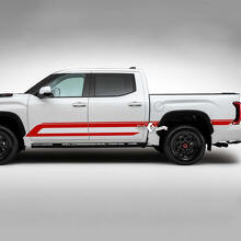 Paar Toyota Tundra Vintage Retro-Türen, Bettseite, hintere Kotflügelverkleidung, Doppelstreifen, Vinyl-Aufkleber
 3