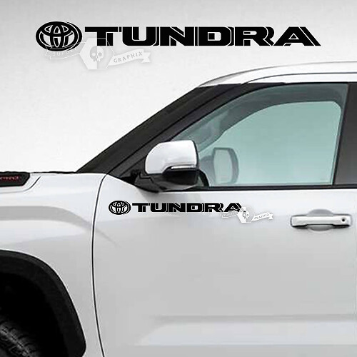 Paar Toyota Tundra Doors Logo Side Stripes Vinyl Sticker Aufkleber
