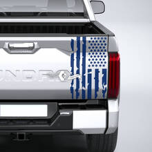 Toyota Tundra Bed Pickup Truck Tailgate Destroyed Grange Stripes USA Flag Vinyl Aufkleber Aufkleber
 2