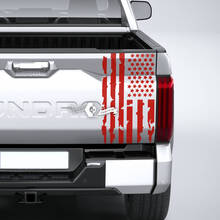 Toyota Tundra Bed Pickup Truck Tailgate Destroyed Grange Stripes USA Flag Vinyl Aufkleber Aufkleber
 3
