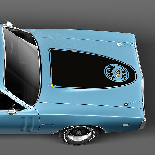 Super Bee benutzerdefinierter Text Motorhauben-Vinylaufkleber für Dodge Charger 1971