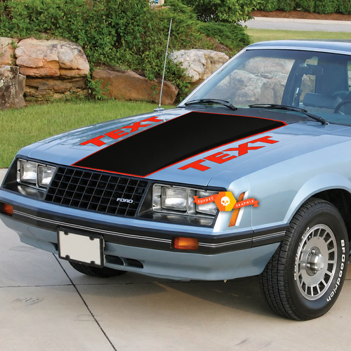 Benutzerdefinierte Text Motorhauben-Vinylaufkleber Grafiken für Musclecar Musclecarmodel