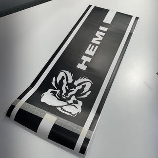 Hemi Muscle Dodge Ram Rebel Mopar Hood Cut Vinyl Aufkleber Streifen Grafik
